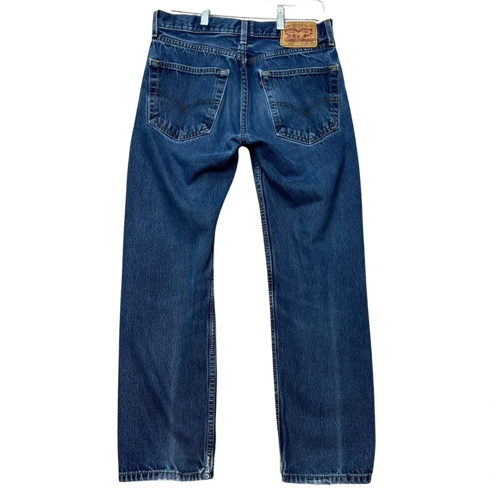Levi's 505 Regular Fit Jeans Mens 30x30 Medium Wash Straight Leg 5-Pocket Denim